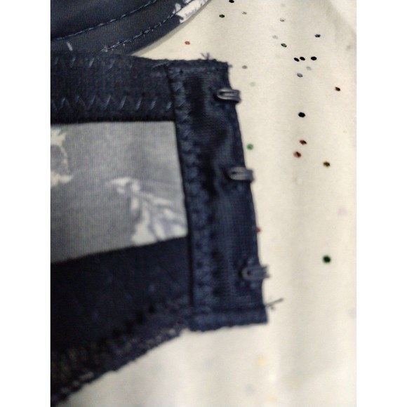 Lucky Brand Bra 42D Underwire Lightly Padded Navy & White Floral EUC - Picture 4 of 10